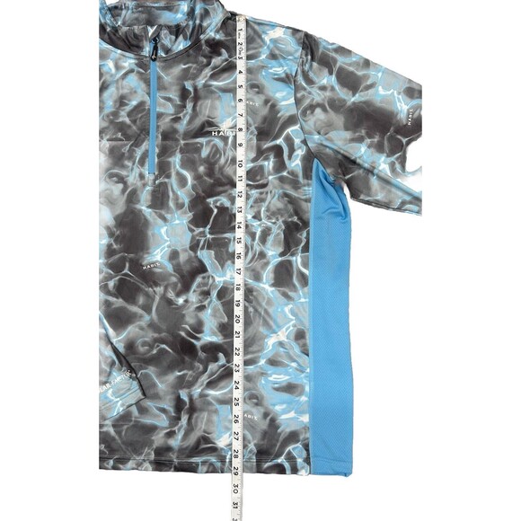 Habit Alaskan Blue Waves Men's Long Sleeve 1/4 Zip Performance Layer Pullover XL - Picture 2 of 6